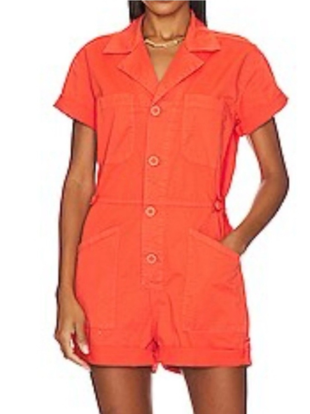 Pistola Blood Orange Short Romper Size S